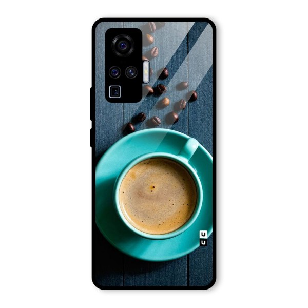 Coffee Beans and Cup Glass Back Case for Vivo X50 Pro
