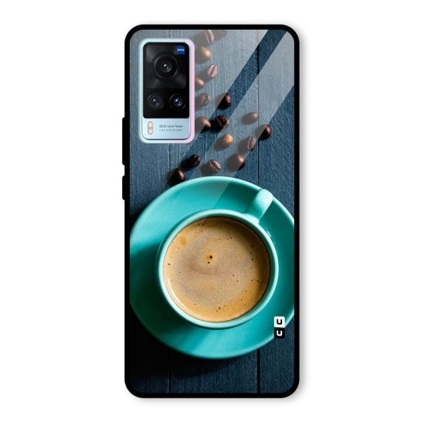 Coffee Beans and Cup Glass Back Case for Vivo X60