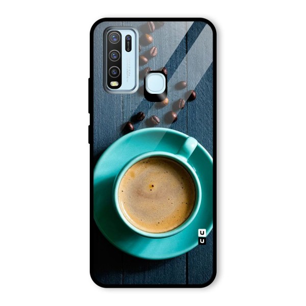 Coffee Beans and Cup Glass Back Case for Vivo Y30