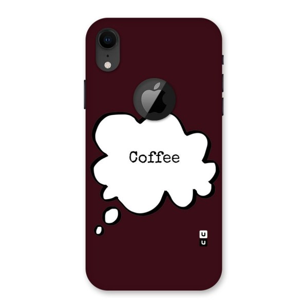 Coffee Bubble Back Case for iPhone XR Logo Cut