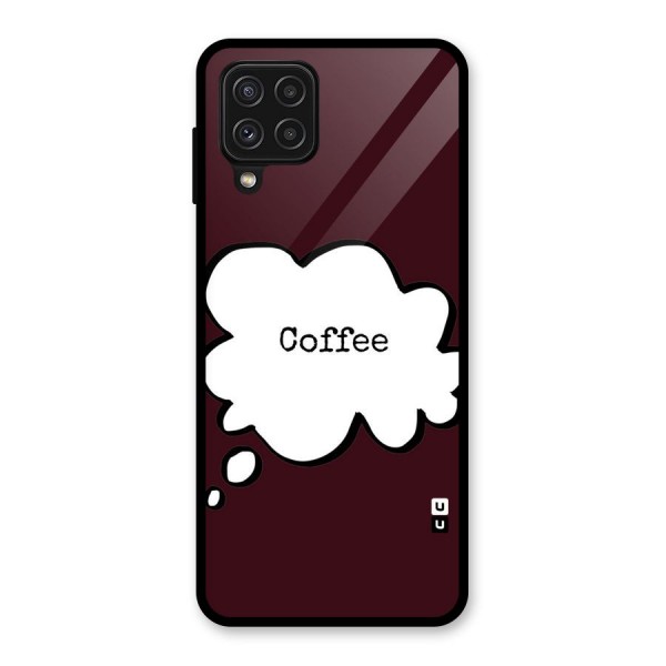 Coffee Bubble Glass Back Case for Galaxy A22 4G