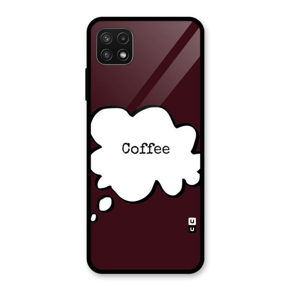 Coffee Bubble Glass Back Case for Galaxy A22 5G