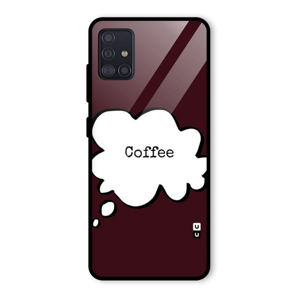 Coffee Bubble Glass Back Case for Galaxy A51