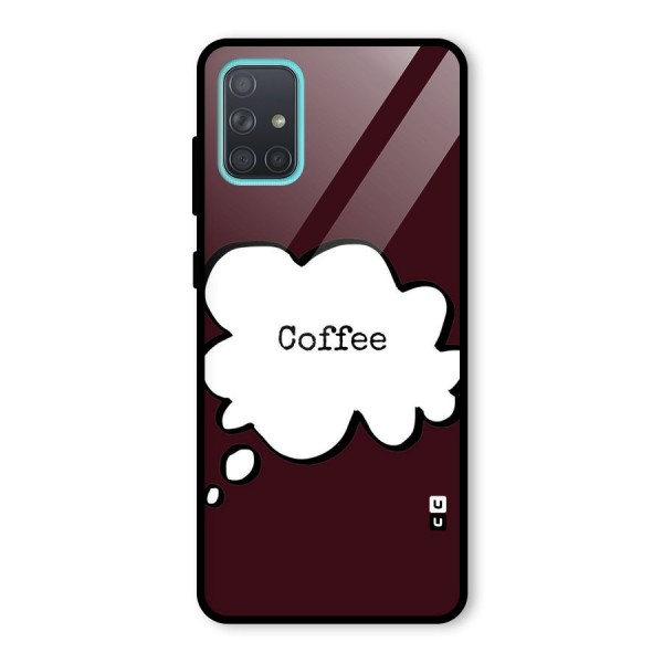 Coffee Bubble Glass Back Case for Galaxy A71