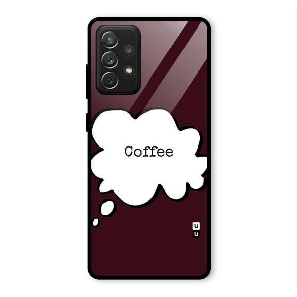 Coffee Bubble Glass Back Case for Galaxy A72