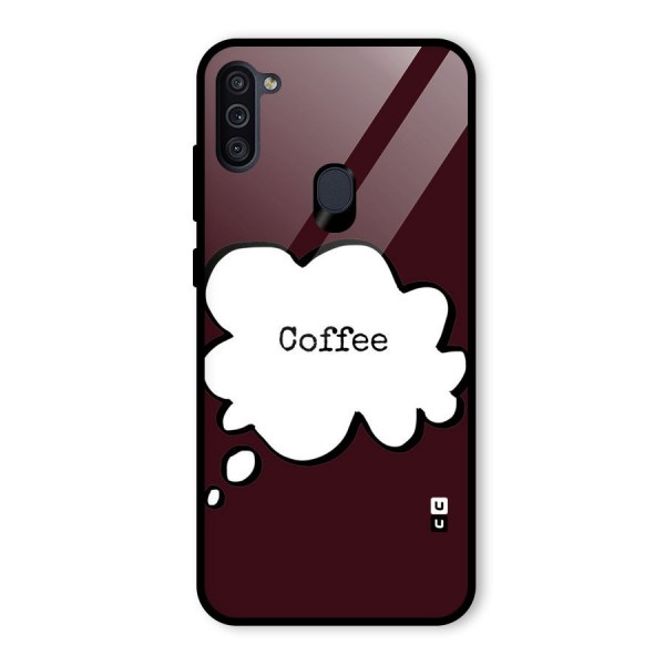 Coffee Bubble Glass Back Case for Galaxy M11