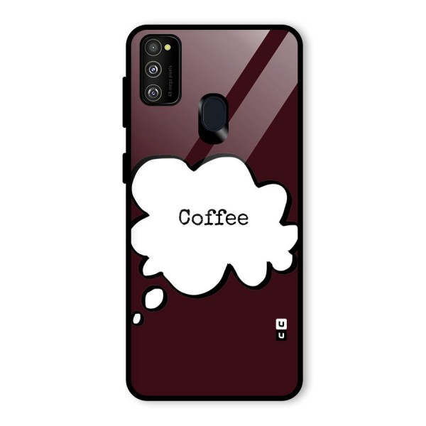 Coffee Bubble Glass Back Case for Galaxy M21