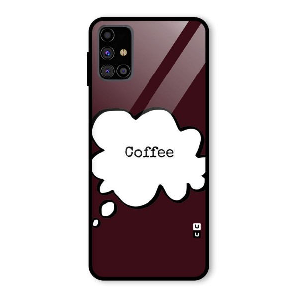 Coffee Bubble Glass Back Case for Galaxy M31s