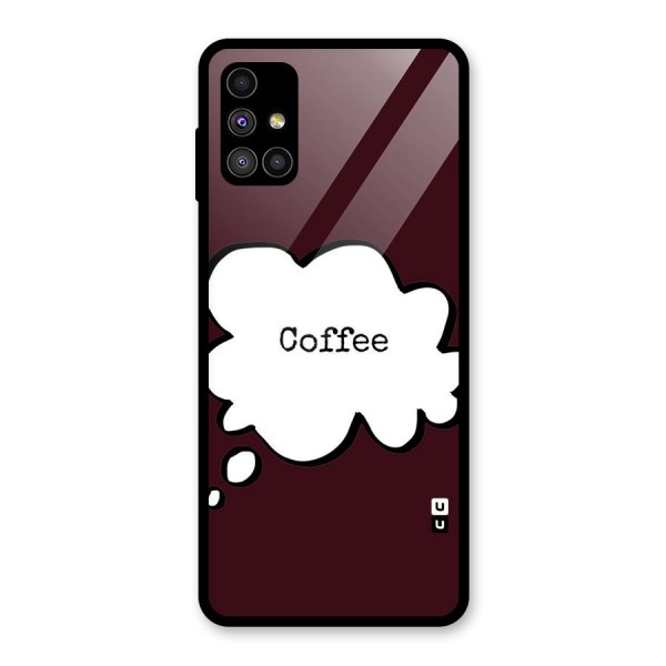 Coffee Bubble Glass Back Case for Galaxy M51