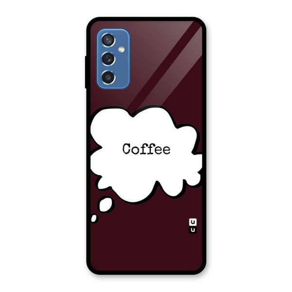 Coffee Bubble Glass Back Case for Galaxy M52 5G