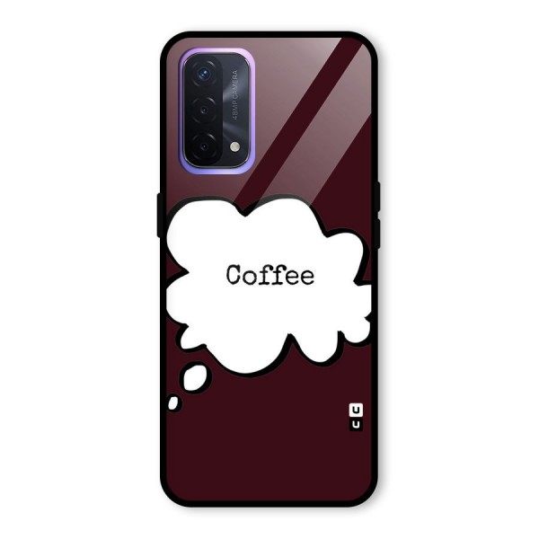 Coffee Bubble Glass Back Case for Oppo A74 5G