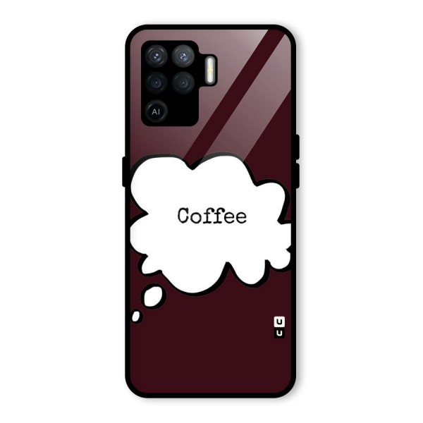 Coffee Bubble Glass Back Case for Oppo F19 Pro