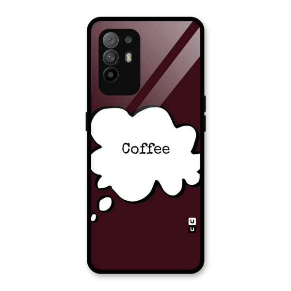 Coffee Bubble Glass Back Case for Oppo F19 Pro Plus 5G