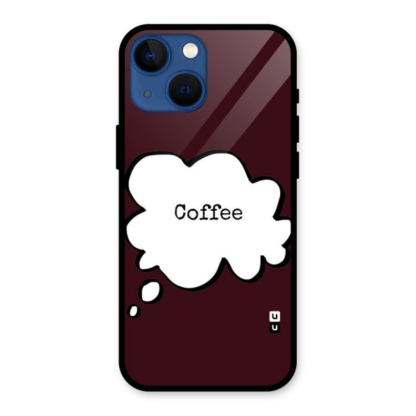 Coffee Bubble Glass Back Case for iPhone 13 Mini
