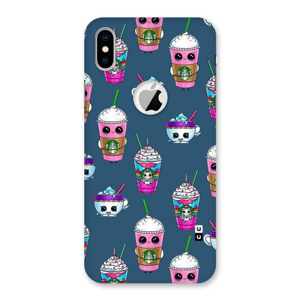 Coffee Mugs Back Case for iPhone X Logo Cut