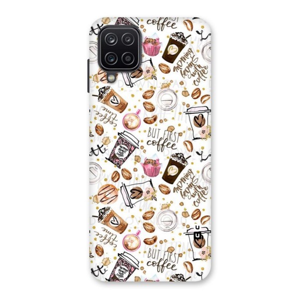 Coffee Pattern Back Case for Galaxy A12