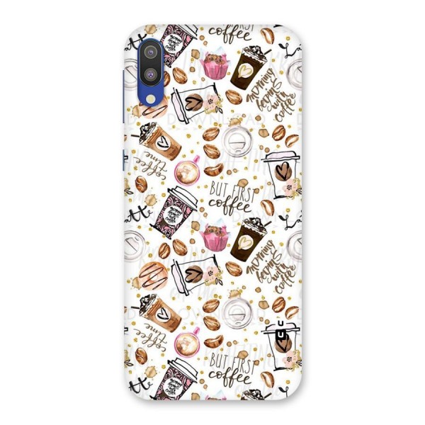 Coffee Pattern Back Case for Galaxy M10