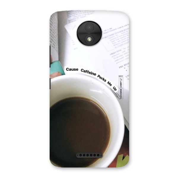 Coffee Perks Back Case for Moto C