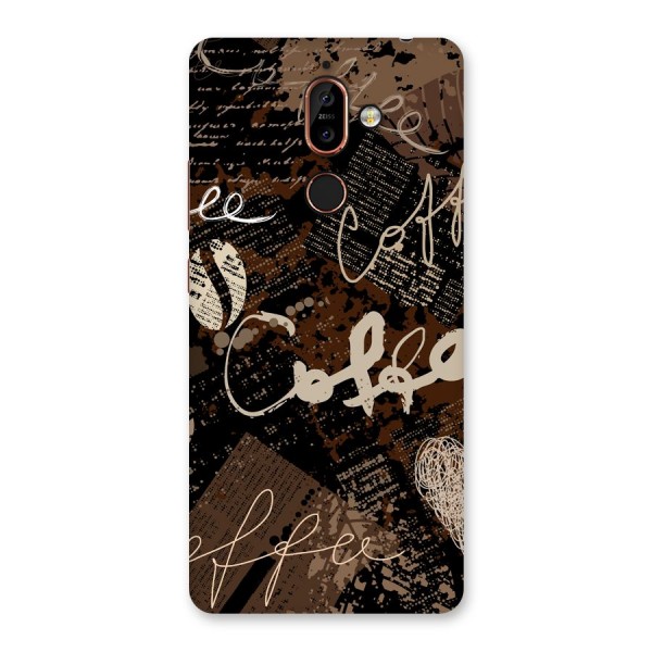 Coffee Scribbles Back Case for Nokia 7 Plus