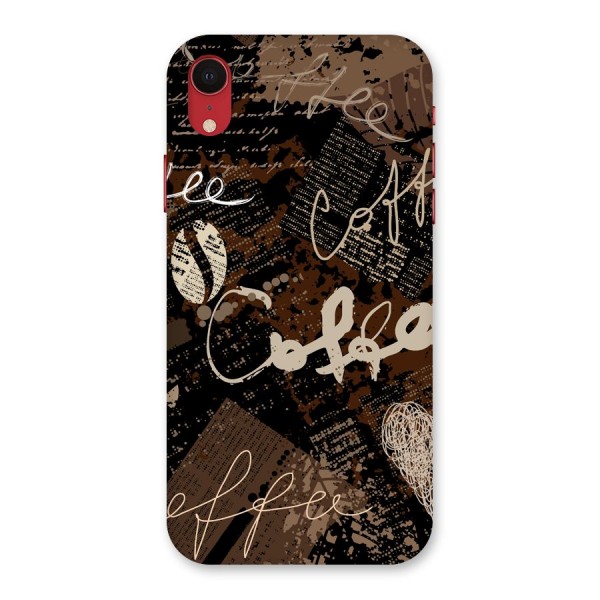 Coffee Scribbles Back Case for iPhone XR