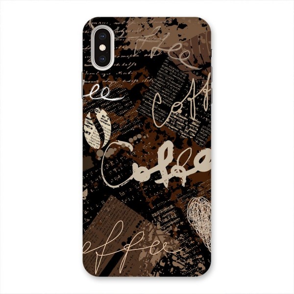 Coffee Scribbles Back Case for iPhone XS Max