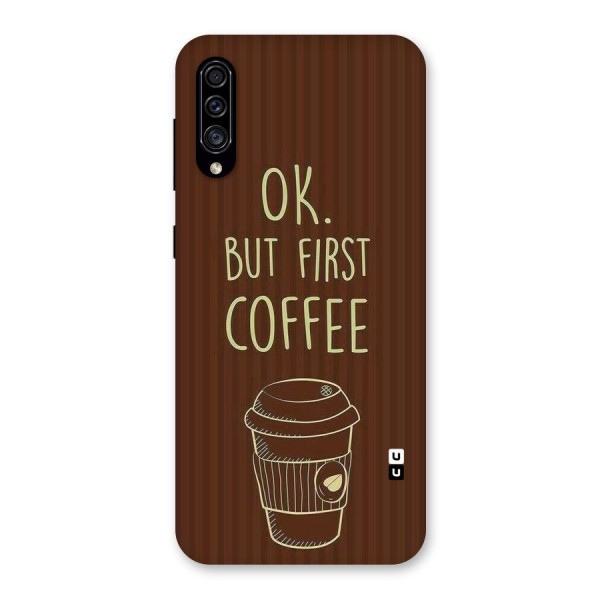 Coffee Stripes Back Case for Galaxy A30s