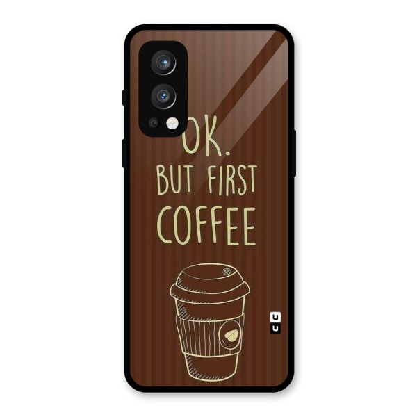 Coffee Stripes Glass Back Case for OnePlus Nord 2 5G