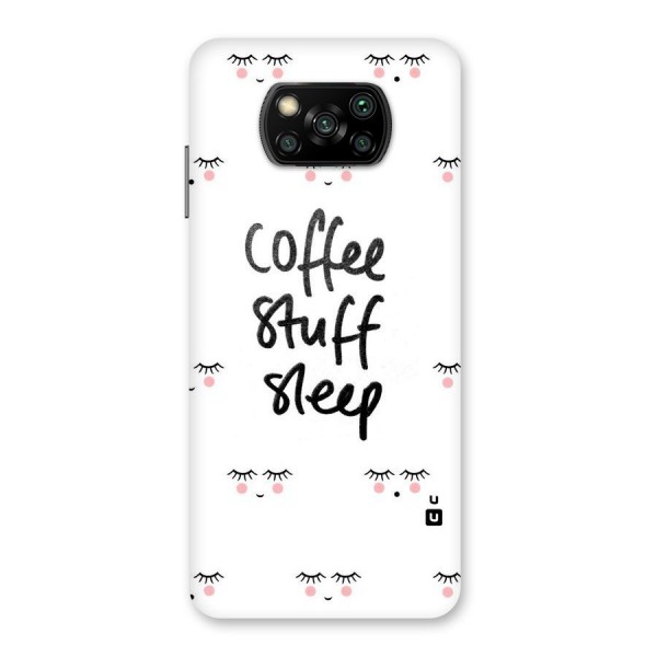 Coffee Stuff Sleep Back Case for Poco X3