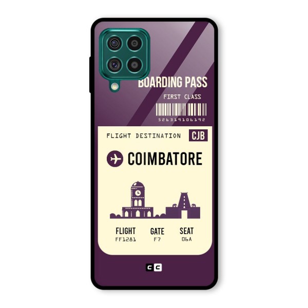 Coimbatore Boarding Pass Glass Back Case for Galaxy F62