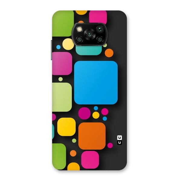 Color Boxes Abstract Back Case for Poco X3