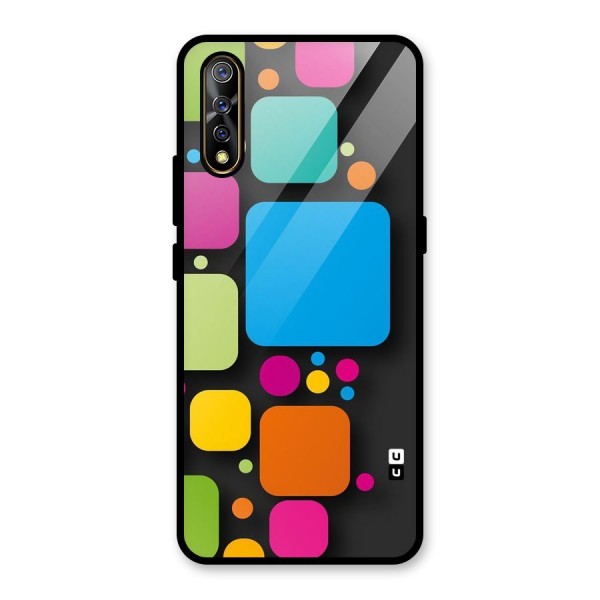 Color Boxes Abstract Glass Back Case for Vivo S1