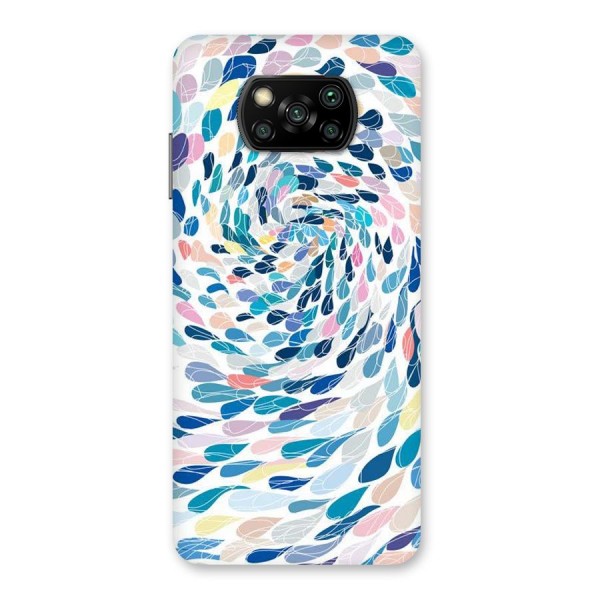 Color Droplets Swirls Back Case for Poco X3