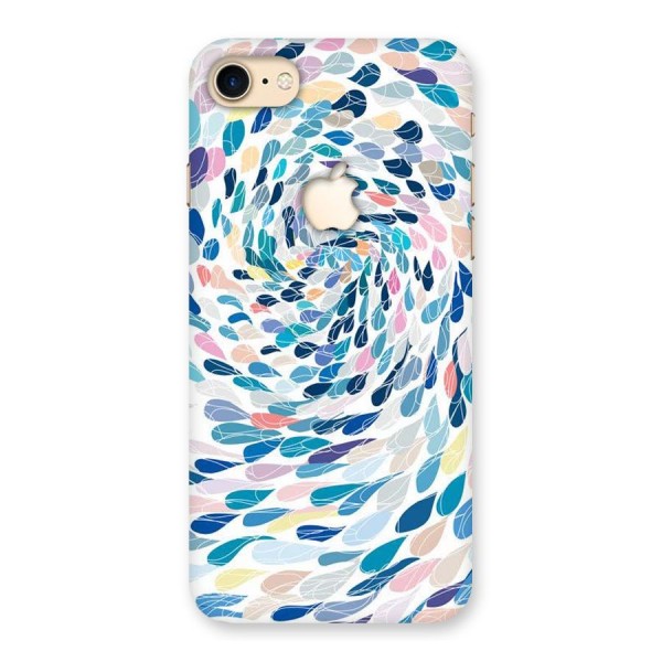 Color Droplets Swirls Back Case for iPhone 7 Apple Cut