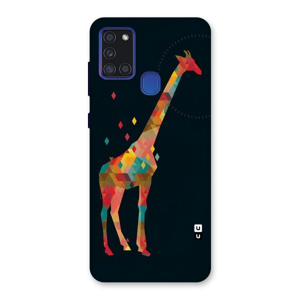 Colored Giraffe Back Case for Galaxy A21s