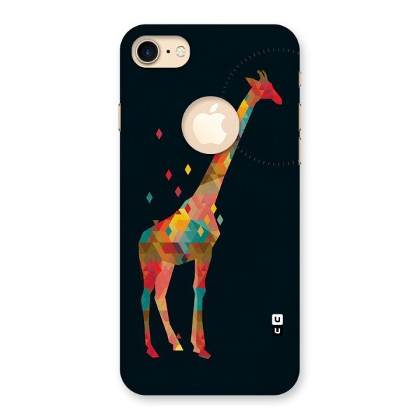 Colored Giraffe Back Case for iPhone 7 Logo Cut