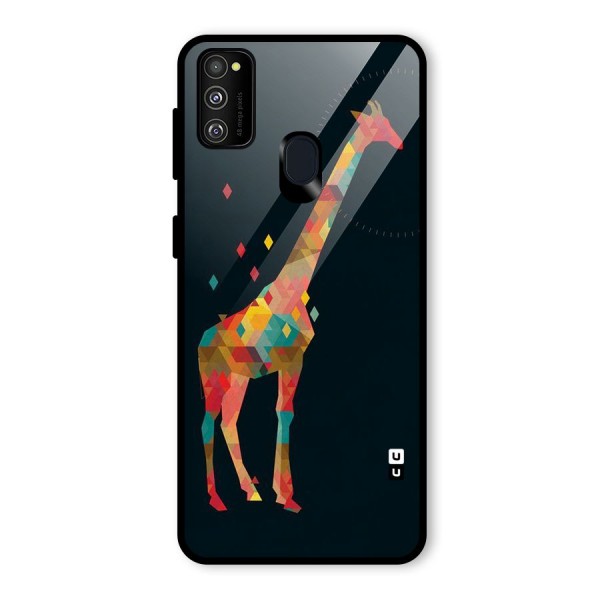 Colored Giraffe Glass Back Case for Galaxy M30s