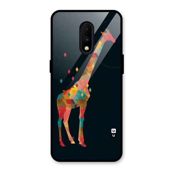 Colored Giraffe Glass Back Case for OnePlus 7