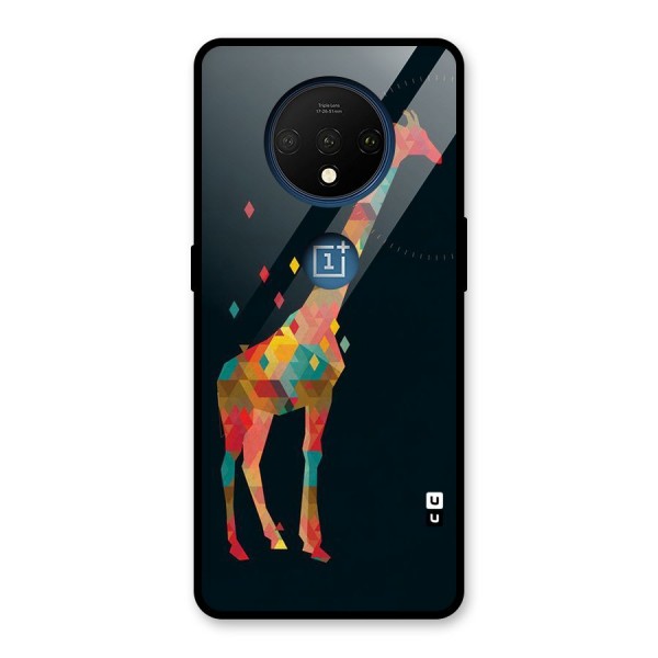 Colored Giraffe Glass Back Case for OnePlus 7T