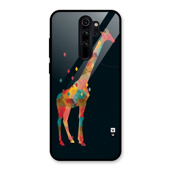 Colored Giraffe Glass Back Case for Redmi Note 8 Pro