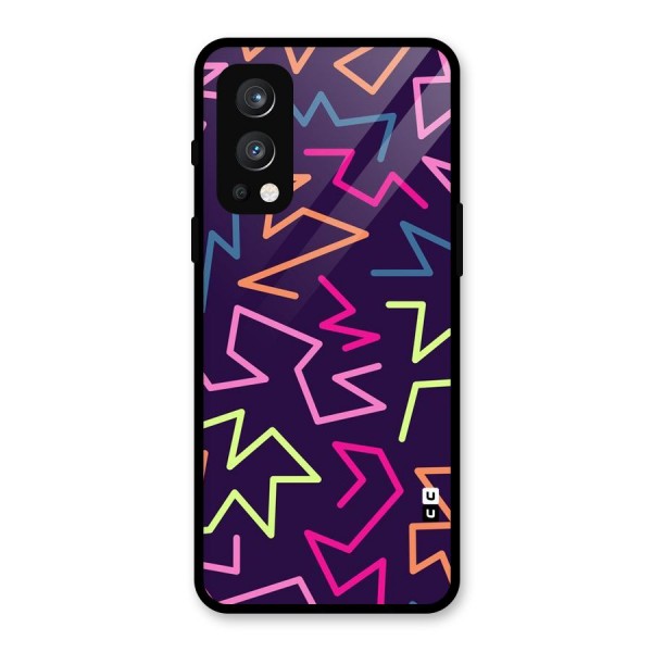 Colored Lines Glass Back Case for OnePlus Nord 2 5G
