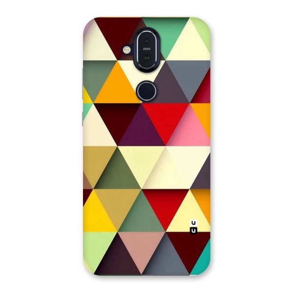 Colored Triangles Back Case for Nokia 8.1