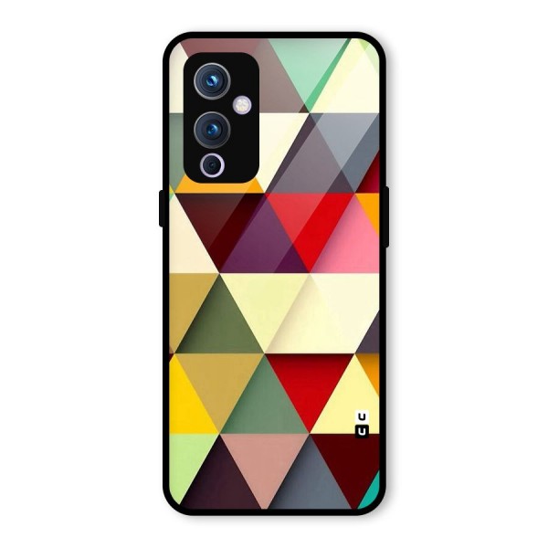 Colored Triangles Glass Back Case for OnePlus 9