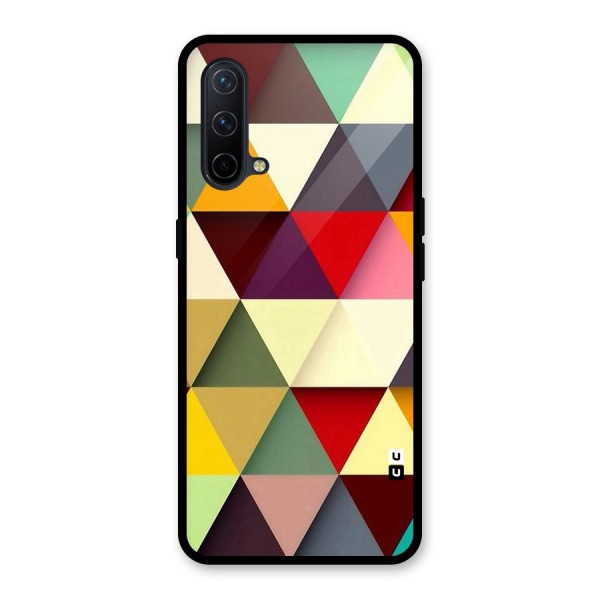 Colored Triangles Glass Back Case for OnePlus Nord CE 5G