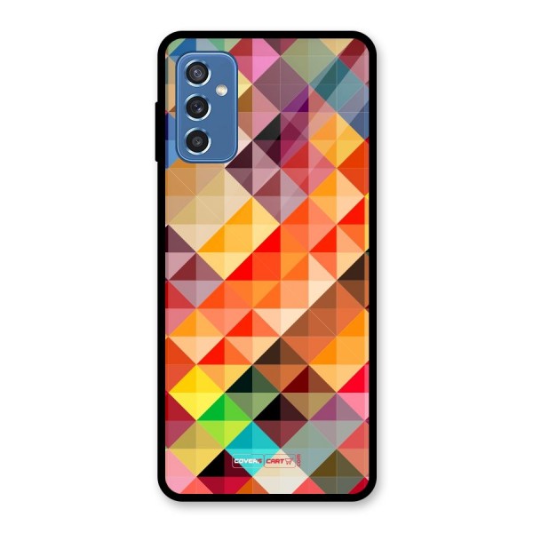 Colorful Cubes Glass Back Case for Galaxy M52 5G