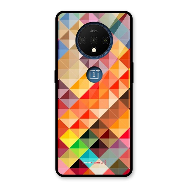 Colorful Cubes Glass Back Case for OnePlus 7T