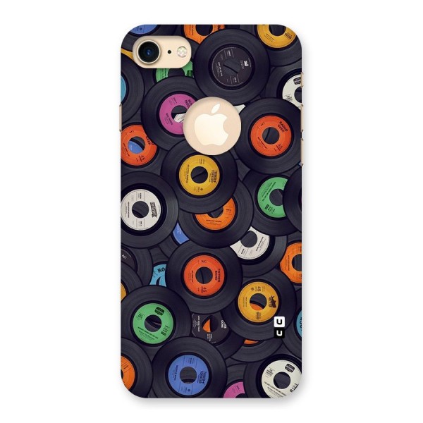 Colorful Disks Back Case for iPhone 7 Logo Cut