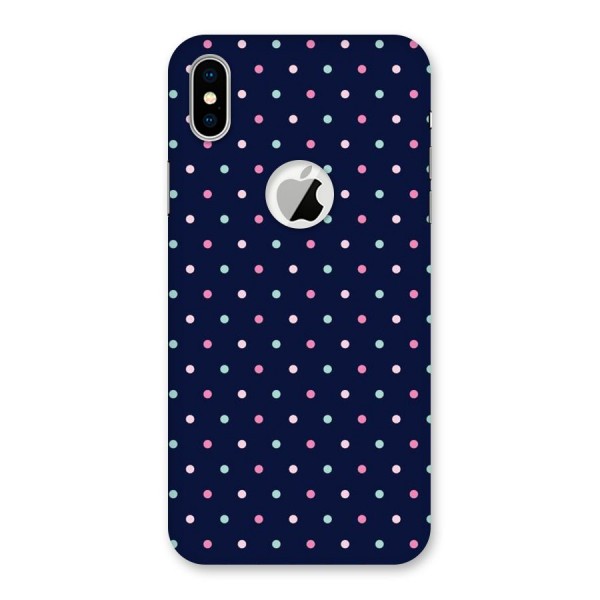 Colorful Dots Pattern Back Case for iPhone X Logo Cut