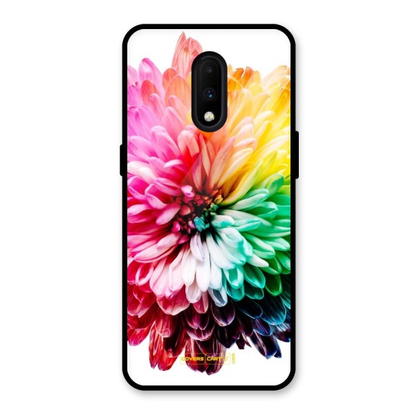 Colorful Flower Glass Back Case for OnePlus 7
