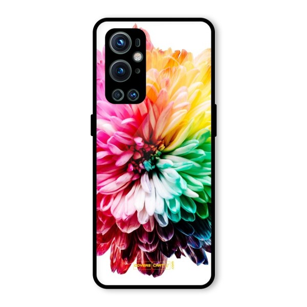 Colorful Flower Glass Back Case for OnePlus 9 Pro