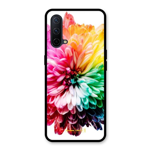 Colorful Flower Glass Back Case for OnePlus Nord CE 5G
